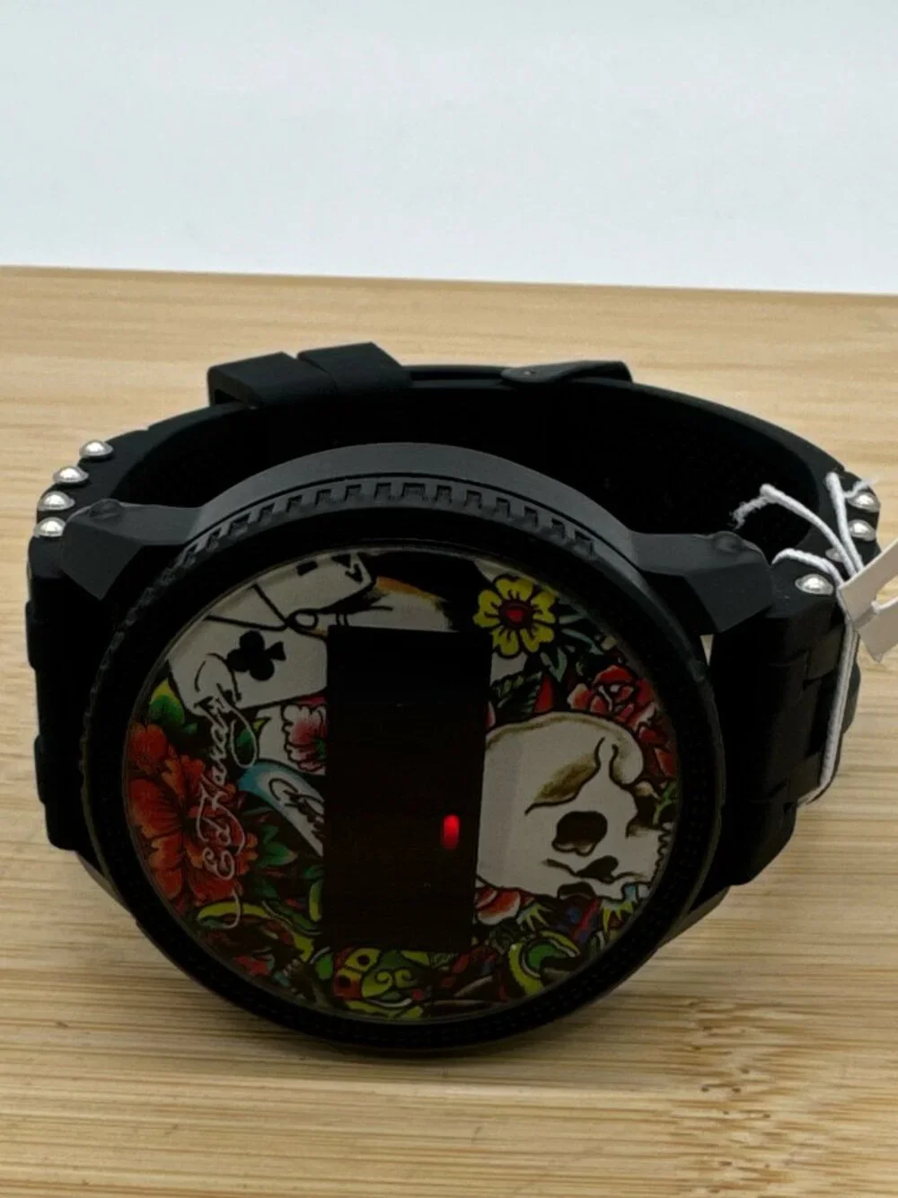 Ed Hardy Ed Hardy Skull Men's Quartz Movement Black Printed Digital Watch